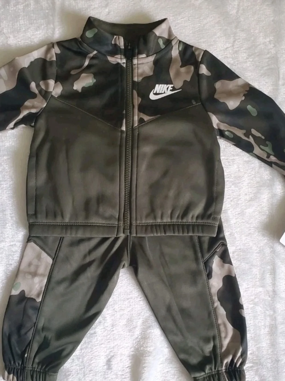 Nike Kids Olive Green Camo Tracksuit